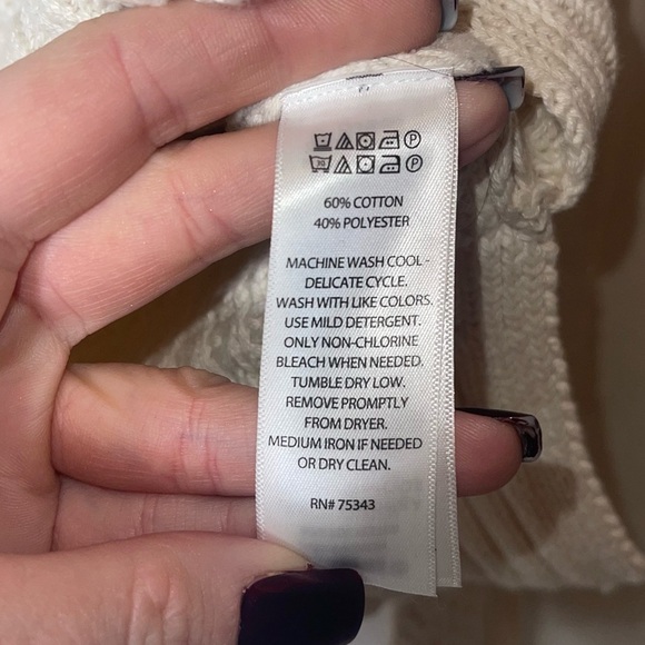 RACHEL ZOE Ivory Relaxed Hooded Sweater M NWT - Picture 6 of 15